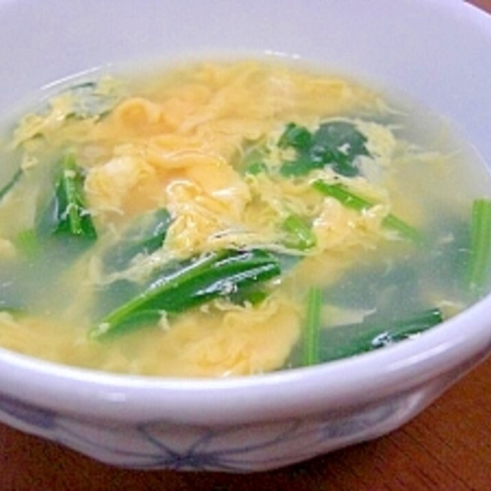 ほうれん草と卵の中華スープ